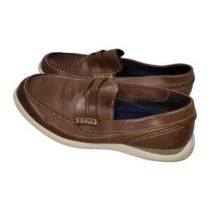 Cole Haan Shoes Mens Size 12M Grand Atlantic Brown Leather Penny Loafers C33028